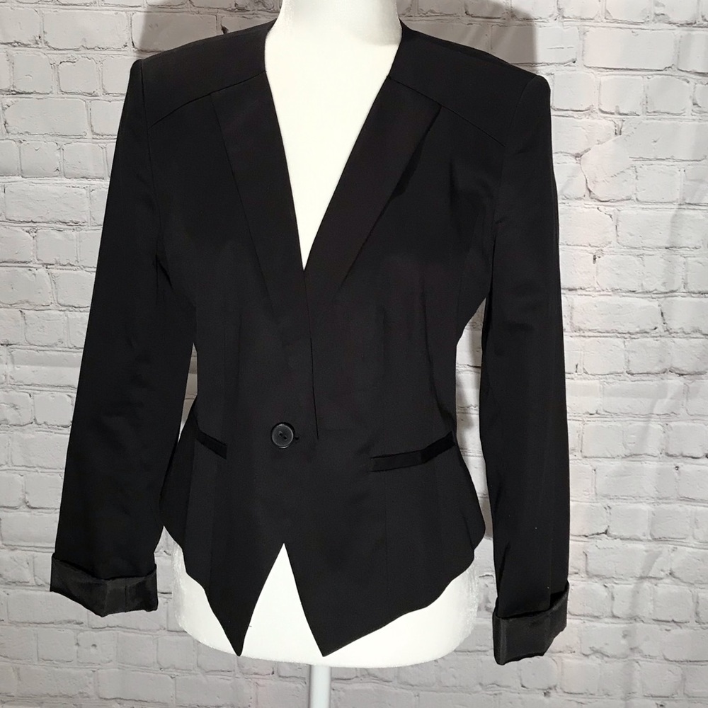 Ladies Tux Jacket With Satin Trim - image 1